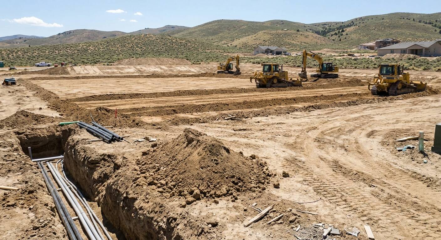 Is Grading on Reno Construction Sites Done Before Utilities
