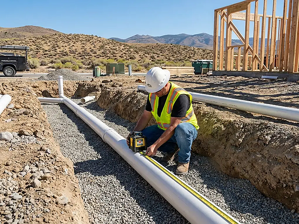 How Sewer Line Slope Requirements Work in Reno Builds
